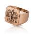 Мужской перстень-печатка из стали TATIC RSS-0322 цвета розового золота оптом