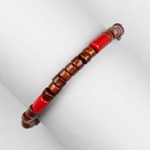 Плетеный браслет ручной работы в стиле Шамбала Everiot Select LNS-2058 из керамических бусин оптом