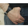 Кожаный браслет мужской Scappa A-102 черный оптом