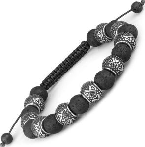 Черный плетеный браслет Шамбала из лавы Everiot Select LNS-2080
