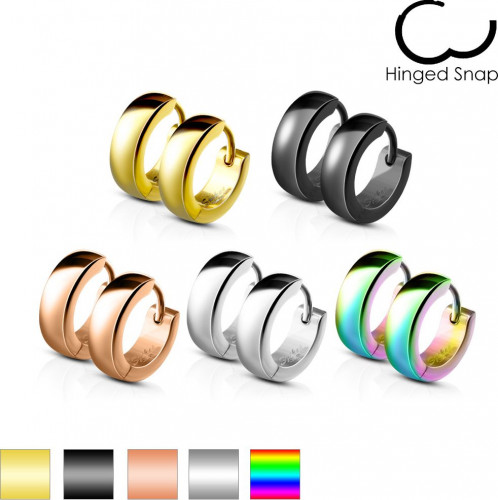 Серьги-кольца TATIC SE2003-W из стали с разноцветным отливом оптом