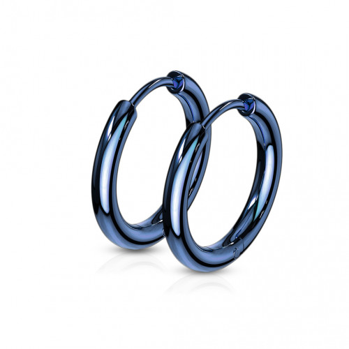 Серьги-кольца TATIC SE3065B из стали синие оптом