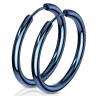 Серьги-кольца TATIC SE3065B из стали синие оптом