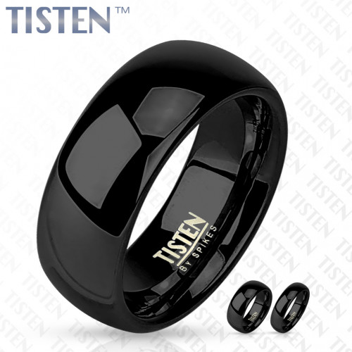 Кольцо Tisten из титан-вольфрама (тистена) R-TS-004 с черным покрытием оптом