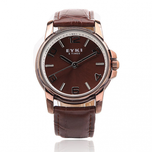 Часы EYKI серии E Times ET0848-BRN на коричневом кожаном ремешке оптом