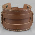 Кожаный браслет мужской Scappa NY-430-BR коричневый с объемным декором оптом