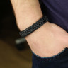 Кожаный плетеный браслет Scappa NY-434-BK мужской оптом