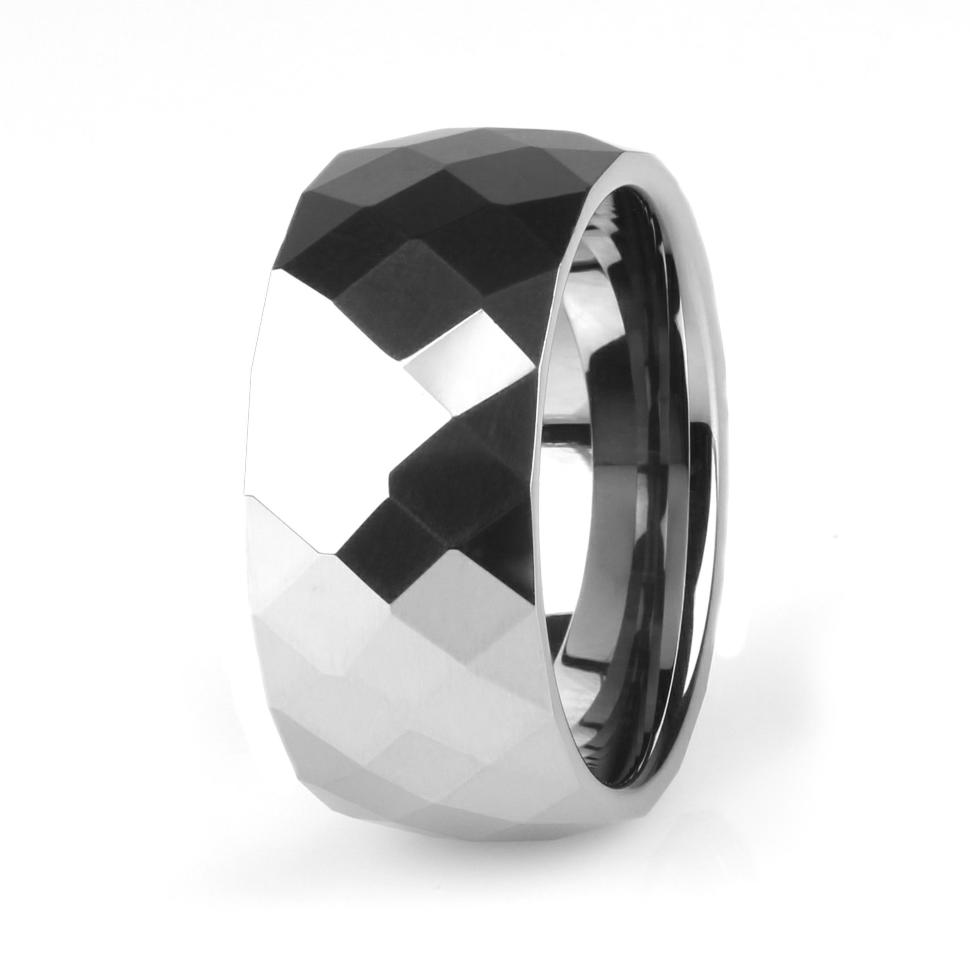 Мужское кольцо из карбида вольфрама Lonti --TU-30 (в R-TG-0011) c геометрическими гранями оптом