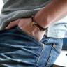 Кожаный браслет мужской с якорем ANCHORSTUFF ANC-MA-2906 коричневый оптом