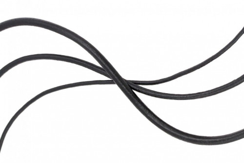 Кожаный шнурок черного цвета с карабином Everiot Select LC-P оптом
