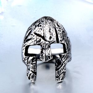 Мужской перстень-печатка "Шлем викинга" из стали Everiot SR-BR-472