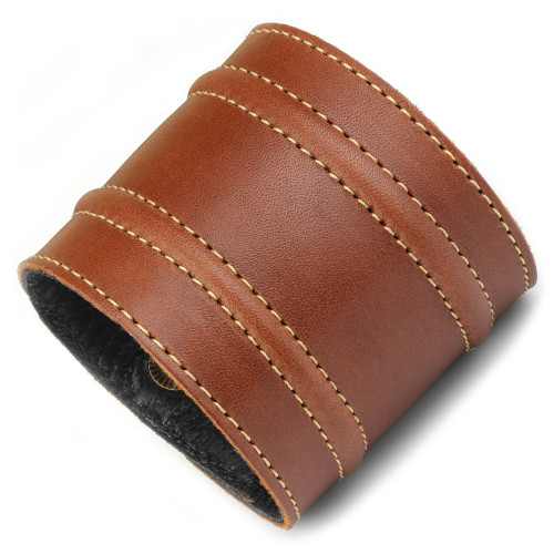 Кожаный браслет мужской Scappa M-504 коричневый оптом