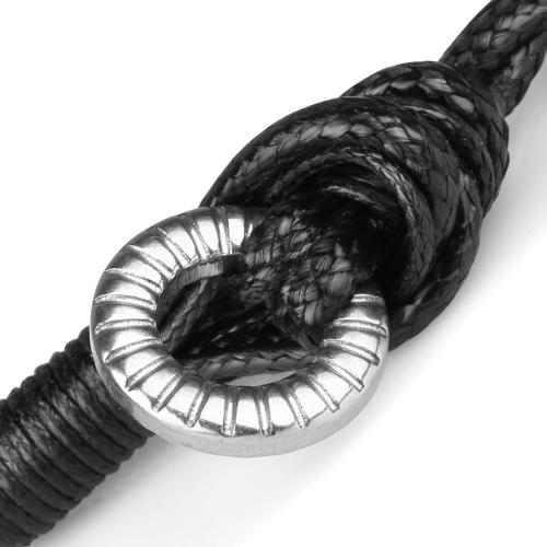 Плетеный браслет в два оборота Everiot Select LNS-2243 из вощеного шнура  оптом