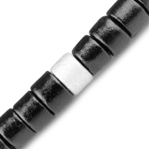 Черный браслет в стиле Шамбала Everiot Select LNS-2012 из керамических бусин оптом