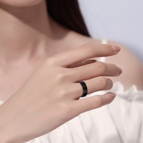 Черное кольцо из карбида вольфрама Lonti TU-074R (8 мм) оптом