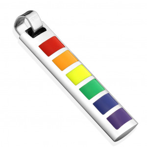 Разноцветный кулон из стали Spikes SSPM-6566