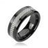 Мужское кольцо из керамики SPIKES "Carbon" черное R-TC-150M-12 оптом