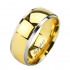 Кольцо из титана Spikes R-TI-4382 для пар, с золотой полосой оптом