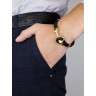 Кожаный браслет мужской Everiot SP-MJ-14014 с золотистым якорем оптом