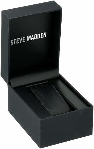 Черные мужские часы из нержавеющей стали Steve Madden SMW068BK оптом