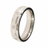 Серебристое титановое кольцо Lonti TI-065R с фианитами оптом