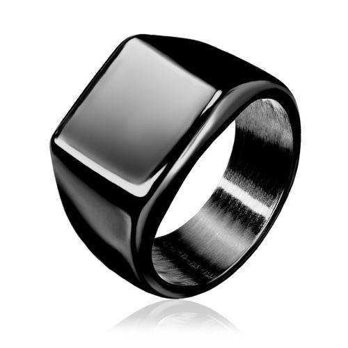 Кольцо-печатка (перстень) 9, 14, 18 мм из стали TATIC RSS-7687 с площадкой для гравировки надписей оптом
