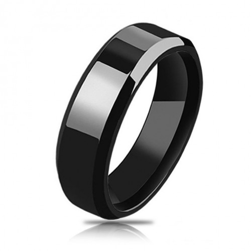 Черное кольцо TATIC RSS-4514 из нержавеющей стали, глянцевое оптом