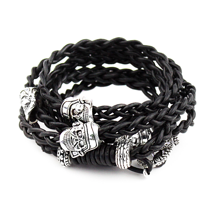 кожаный браслет мужской. кожаный браслет мужской. кожаный браслет мужской на руку. плетеный кожаный браслет. браслет мужской hwbt159.