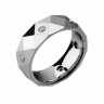 Граненое кольцо из карбида вольфрама Lonti R-TU-140 с фианитами оптом