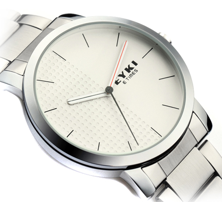 Часы на металлическом ремешке EYKI серии E TIMES  ET0148-WT с белым циферблатом оптом