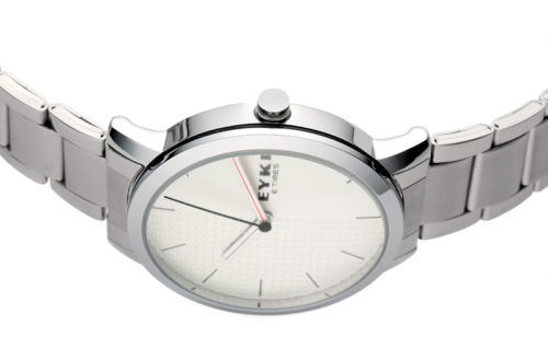 Часы на металлическом ремешке EYKI серии E TIMES  ET0148-WT с белым циферблатом оптом