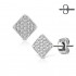 Серьги-гвоздики TATIC EA-011-C с фианитами и родиевым покрытием оптом