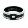 Черное кольцо из карбида вольфрама CARRAJI R-TU-0104 с фианитом оптом