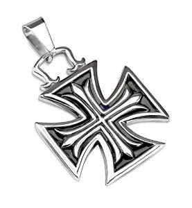 Байкерский крест из ювелирной стали TATIC --SSPQ-3441 мужской