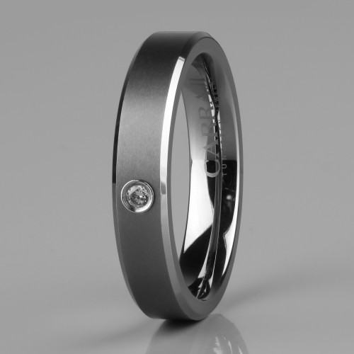 Мужское кольцо из карбида вольфрама CARRAJI R-TU-0106 с фианитом оптом