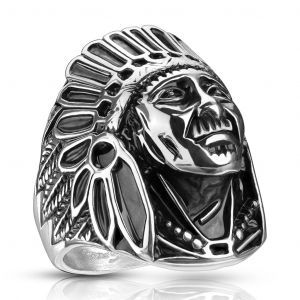 Мужское кольцо из стали SPIKES "Индеец Апачи" R-H2161