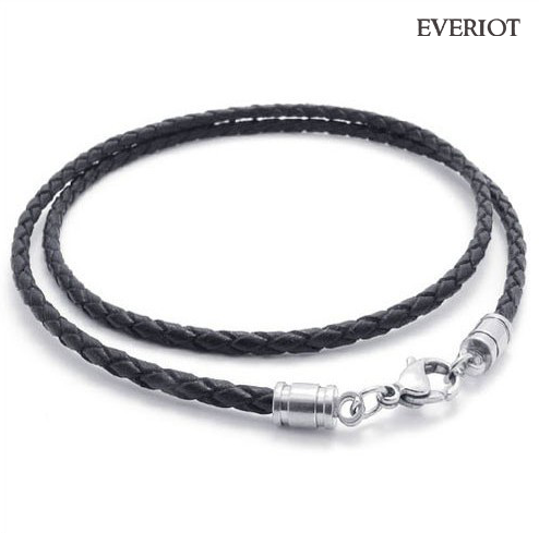 Кожаный шнурок Everiot STLN-B плетеный оптом