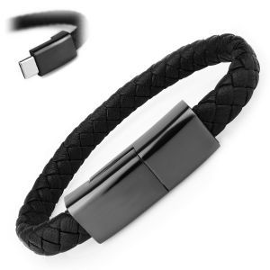 Мужской браслет-кабель USB type-C Everiot CB-MJ-0001-typeC из кожи