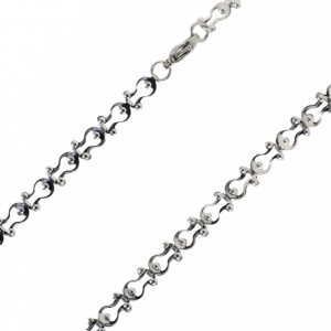 Мужская стальная цепь N-0216316 фантазийного плетения