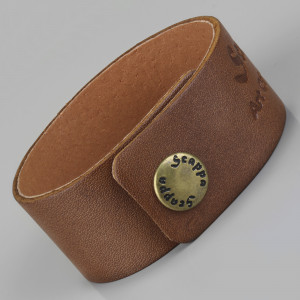 Кожаный браслет мужской Scappa K-901 коричневый