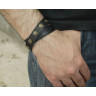 Кожаный браслет-намотка мужской Scappa A-110 черный оптом