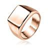 Кольцо-печатка (перстень) 9 мм, 14 мм и 18 мм, TATIC RSS-7684 из стали с площадкой для гравировки надписей, цвет розовое золото оптом