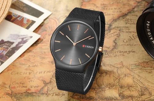 Мужские наручные часы из стали с миланским сетчатым браслетом Curren CR-8256 оптом