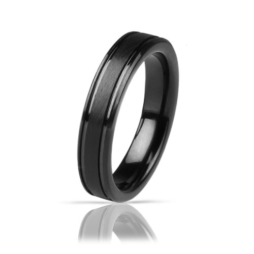 Черное кольцо из карбида вольфрама Lonti RTG-4323 оптом