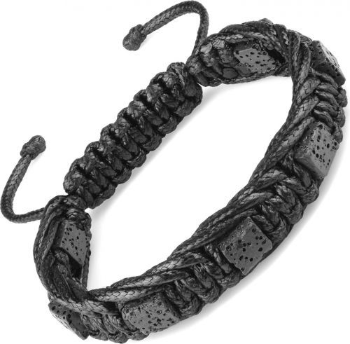 Мужской браслет Шамбала Everiot Select LNS-3091 из квадратной лавы оригинального плетения оптом